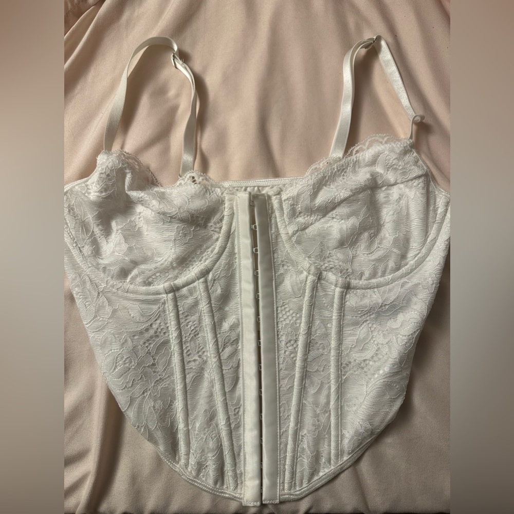 White corset top